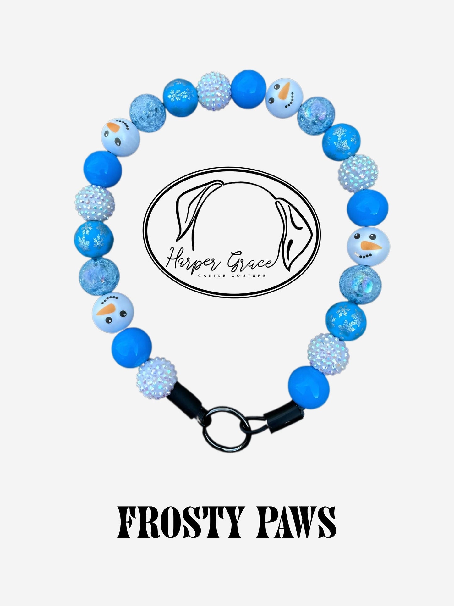 Frosty Paws Beaded Dog Collar