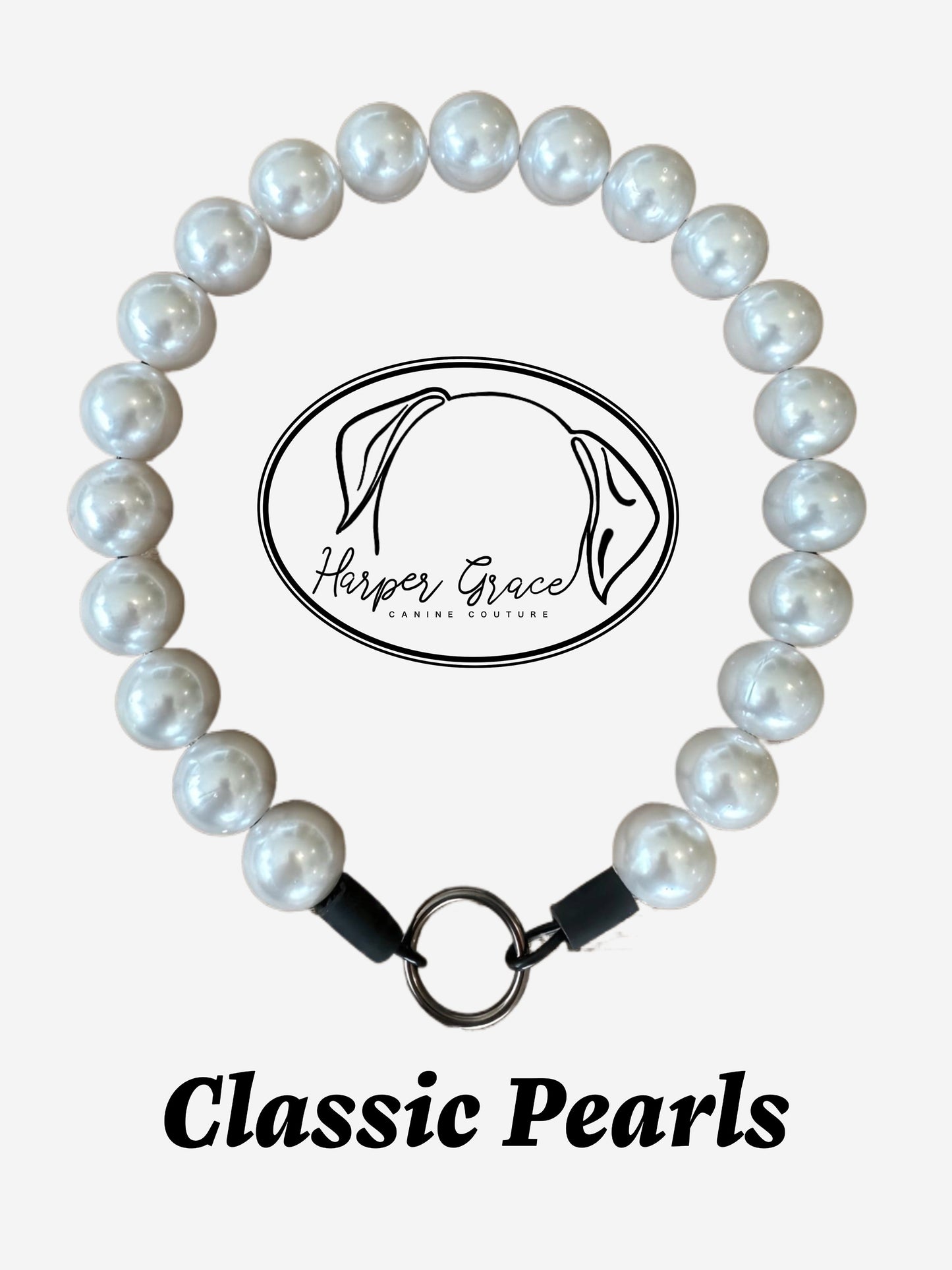 Classic Pearls Beaded Dog Collar