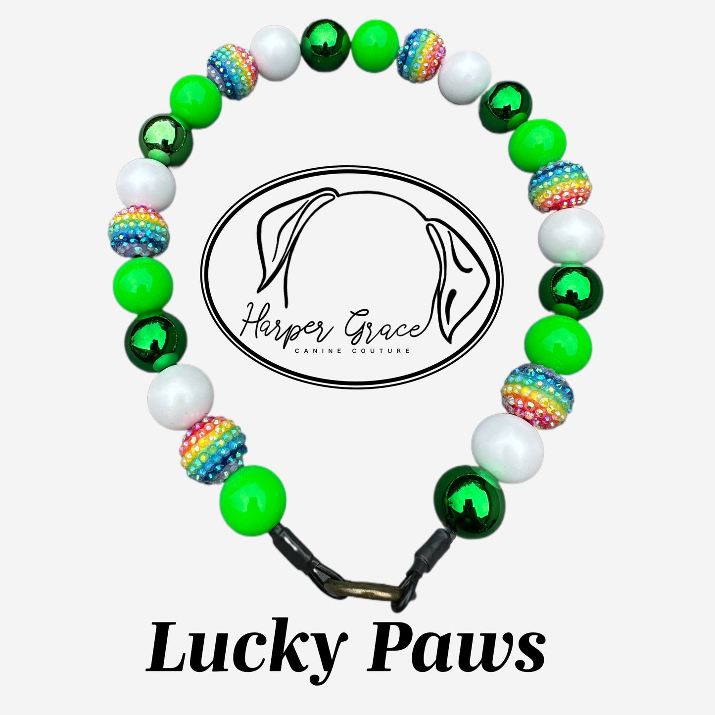Lucky Paws Beaded Dog Collar
